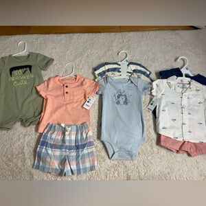 6-9 Months Baby Boy Outfits Clothing Set with Onesies and Shorts